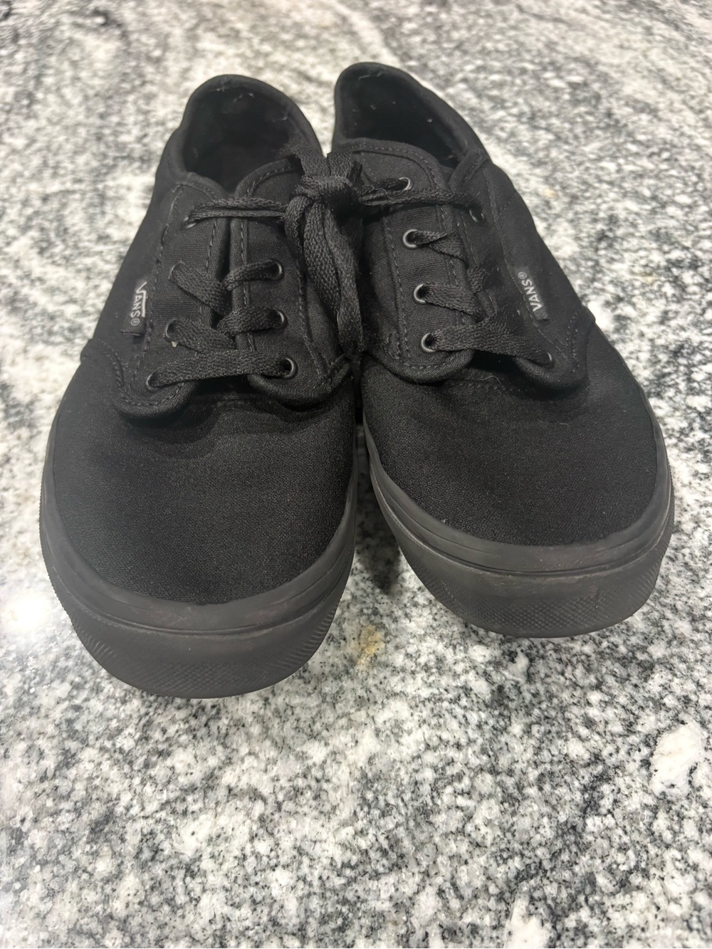 Vans Black Low-Top Canvas Sneakers